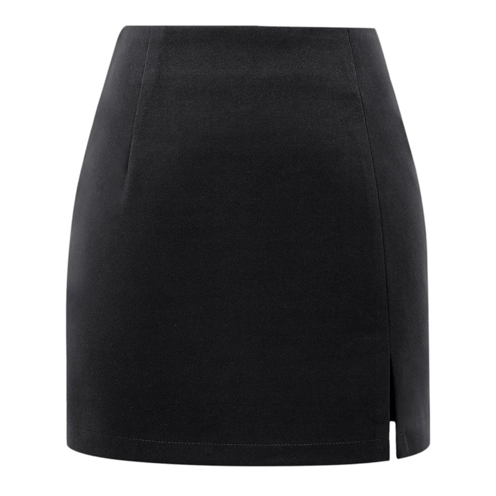 NWT Black high waisted suede skirt